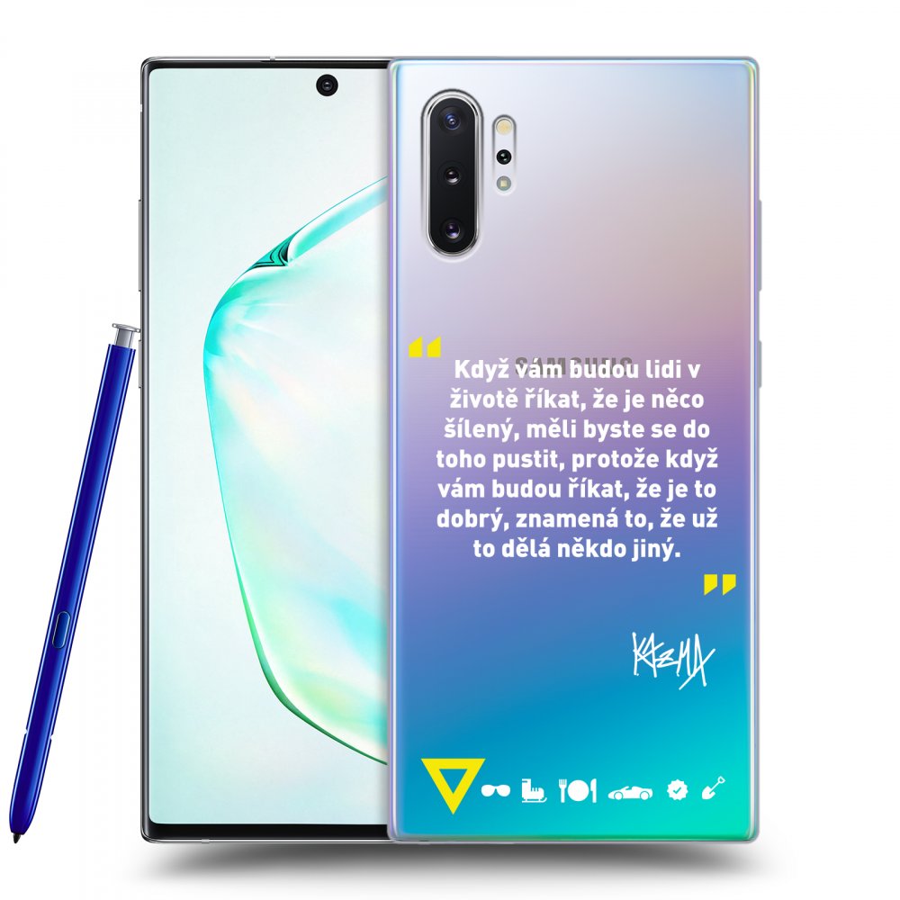 Picasee silikónový prehľadný obal pre Samsung Galaxy Note 10+ N975F - Kazma - MĚLI BYSTE SE DO TOHO PUSTIT