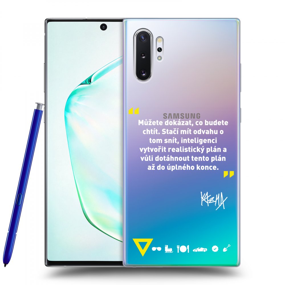 Picasee silikónový prehľadný obal pre Samsung Galaxy Note 10+ N975F - Kazma - MŮŽETE DOKÁZAT, CO BUDETE CHTÍT