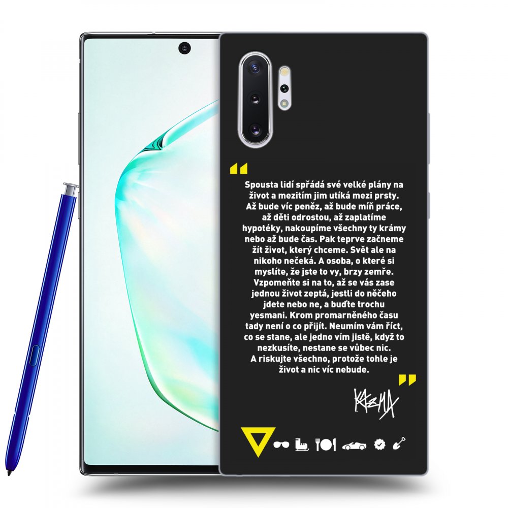 Picasee silikónový čierny obal pre Samsung Galaxy Note 10+ N975F - Kazma - BUĎTE TROCHU YESMANI