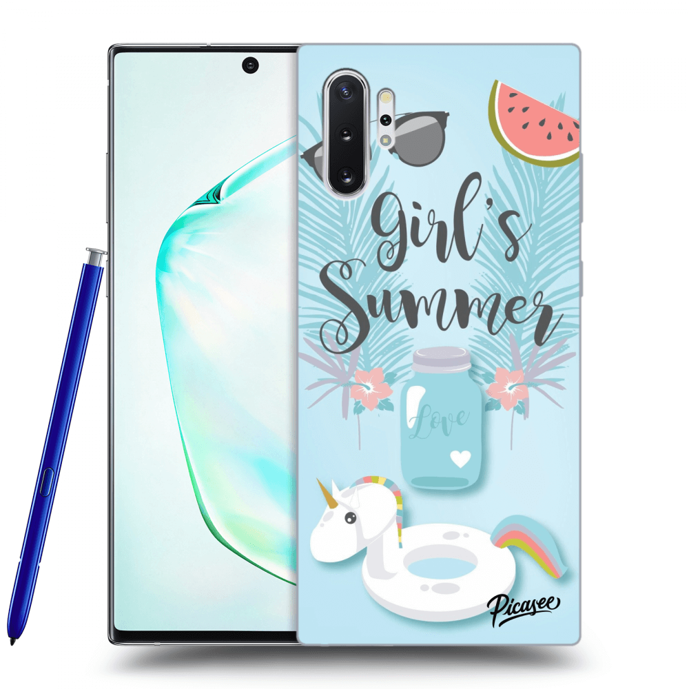 Picasee silikónový čierny obal pre Samsung Galaxy Note 10+ N975F - Girls Summer