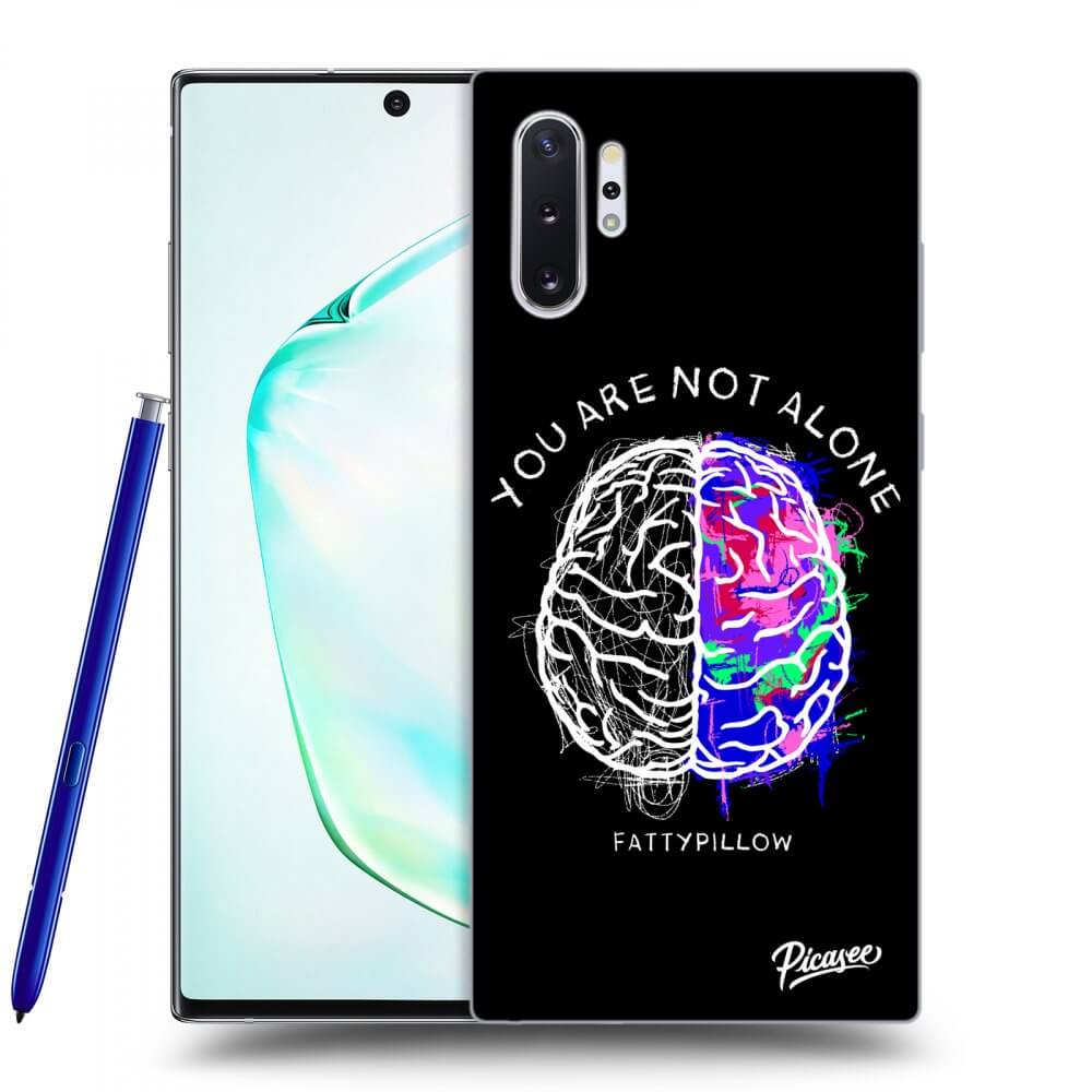 Picasee silikónový čierny obal pre Samsung Galaxy Note 10+ N975F - Brain - White