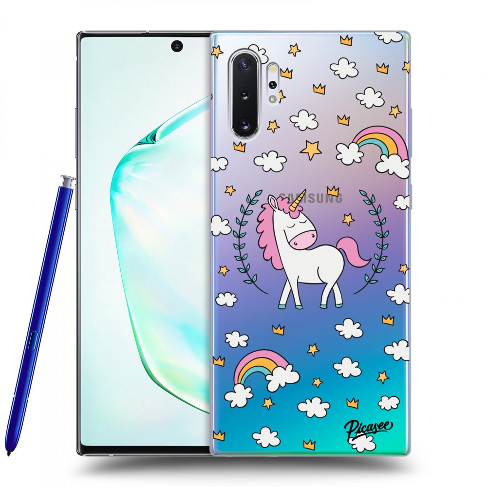 Picasee silikónový prehľadný obal pre Samsung Galaxy Note 10+ N975F - Unicorn star heaven