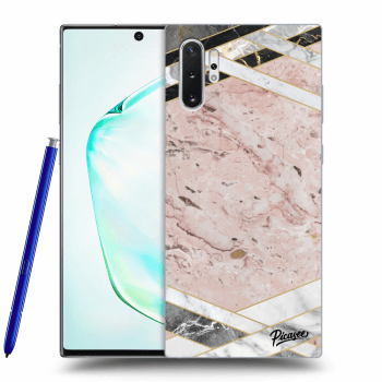 Picasee silikónový prehľadný obal pre Samsung Galaxy Note 10+ N975F - Pink geometry