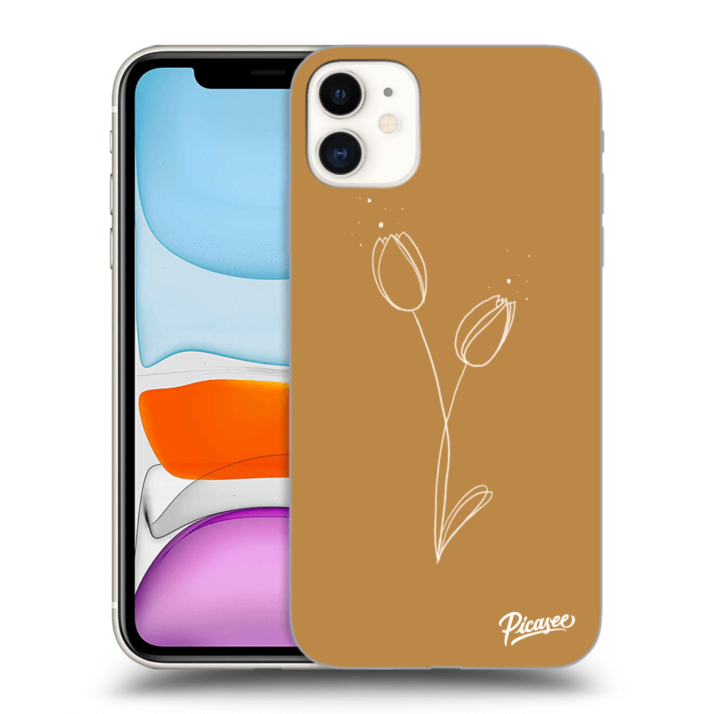 Picasee silikónový prehľadný obal pre Apple iPhone 11 - Tulips