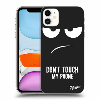Picasee silikónový čierny obal pre Apple iPhone 11 - Don't Touch My Phone
