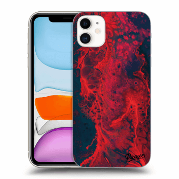 Picasee silikónový čierny obal pre Apple iPhone 11 - Organic red