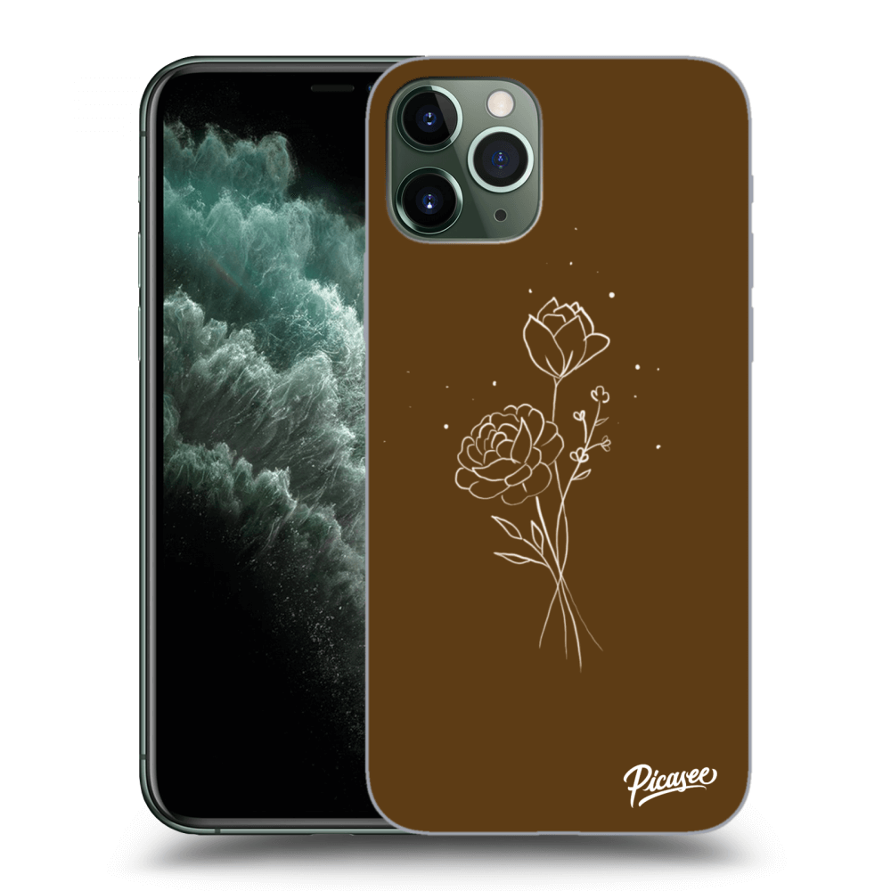 Picasee ULTIMATE CASE MagSafe pro Apple iPhone 11 Pro - Brown flowers