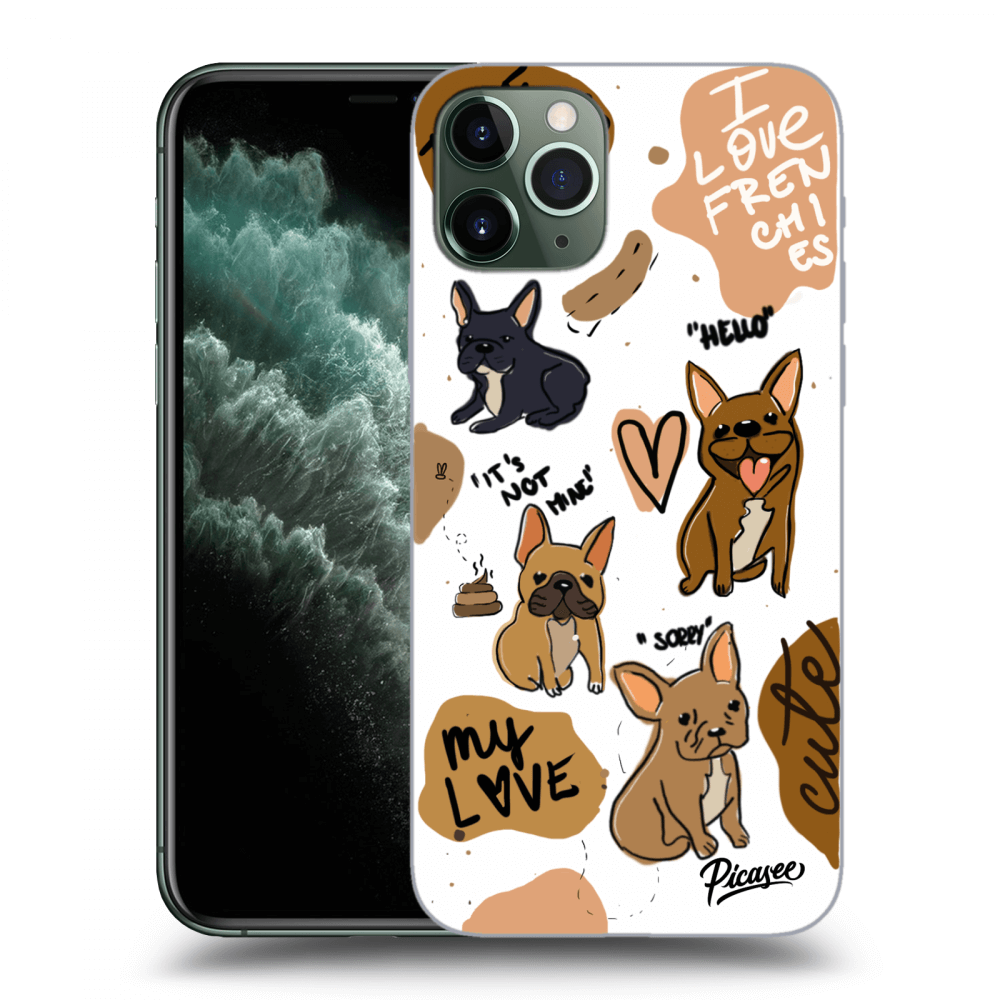 Picasee silikónový čierny obal pre Apple iPhone 11 Pro - Frenchies