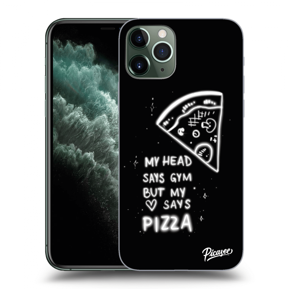 Picasee silikónový čierny obal pre Apple iPhone 11 Pro - Pizza