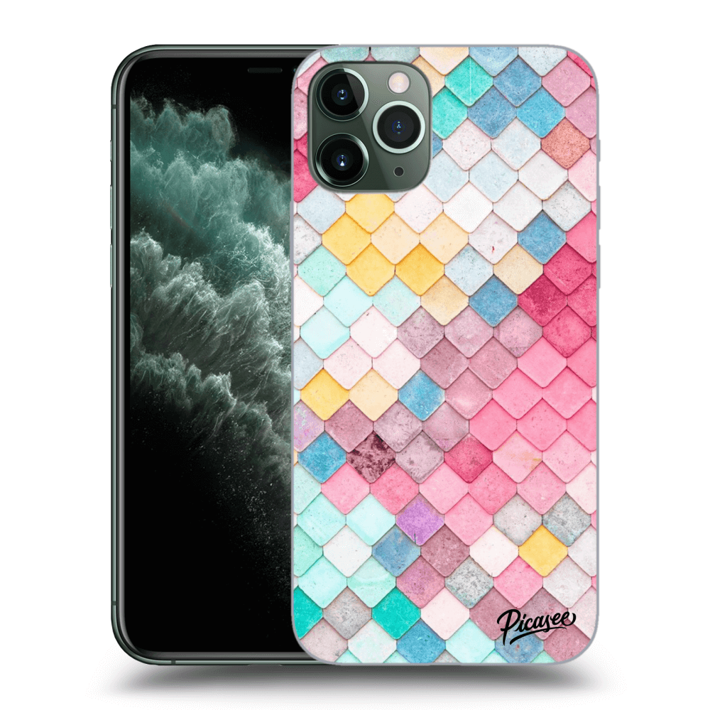 Picasee silikónový prehľadný obal pre Apple iPhone 11 Pro - Colorful roof