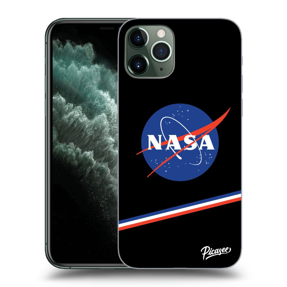 Picasee silikónový čierny obal pre Apple iPhone 11 Pro - NASA Original