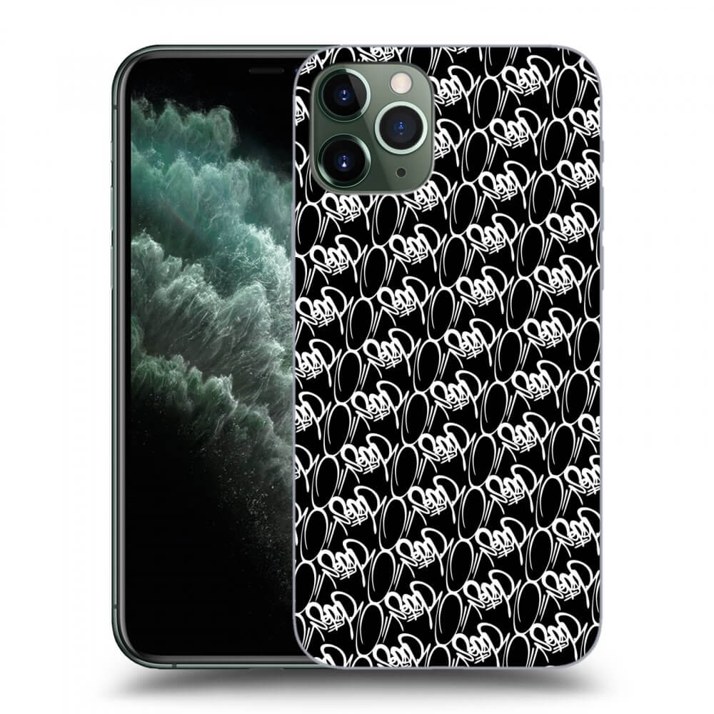 Picasee silikónový čierny obal pre Apple iPhone 11 Pro - Separ - White On Black 2