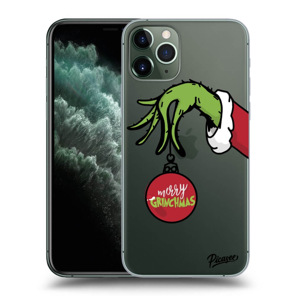 Picasee silikónový prehľadný obal pre Apple iPhone 11 Pro - Grinch