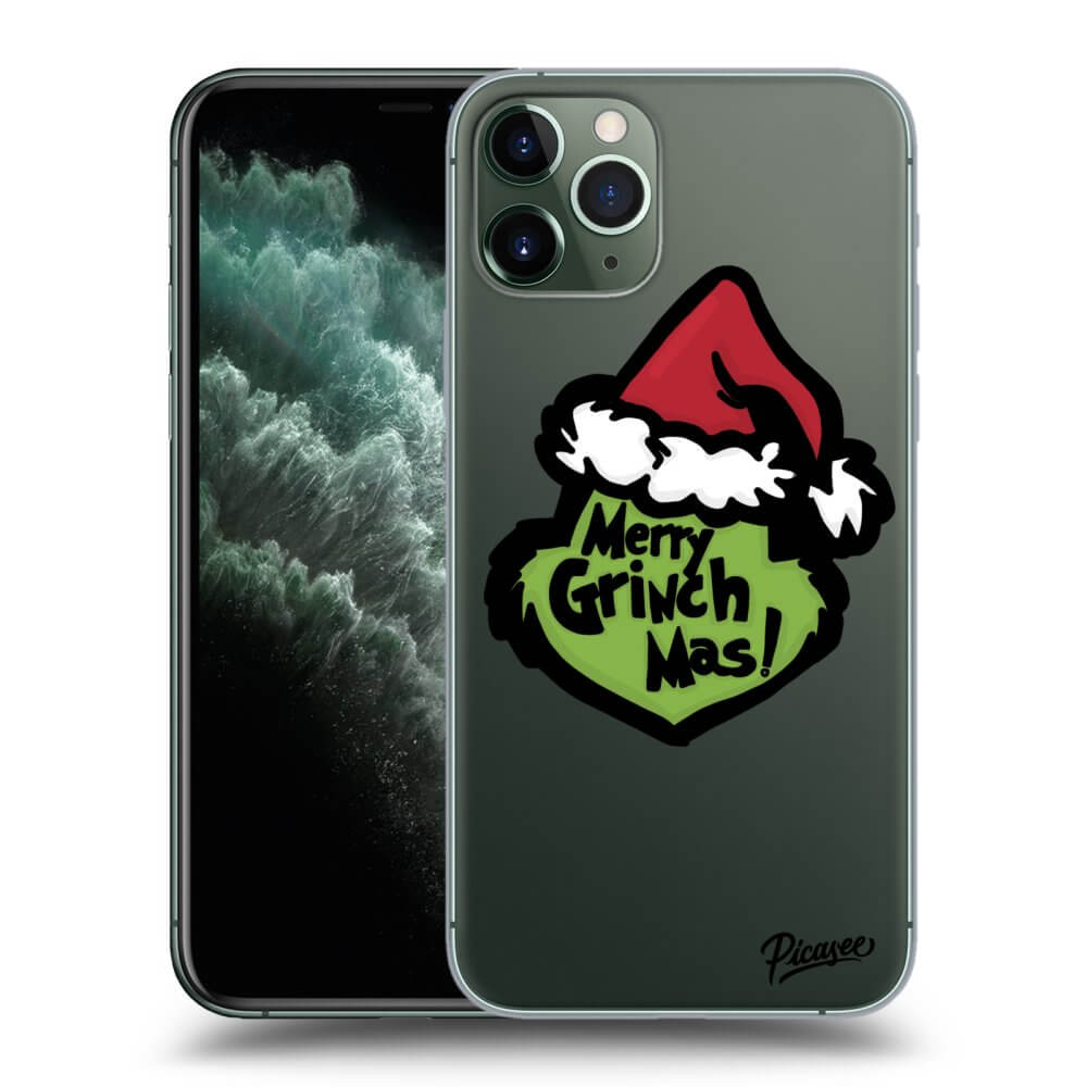 Picasee silikónový prehľadný obal pre Apple iPhone 11 Pro - Grinch 2