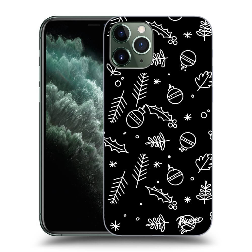 Picasee silikónový čierny obal pre Apple iPhone 11 Pro - Mistletoe