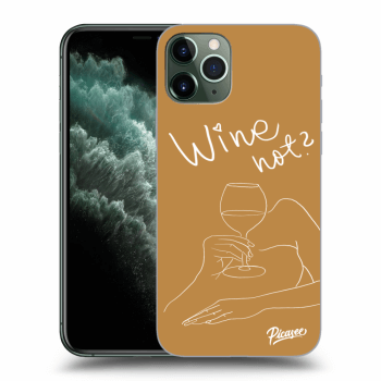 Picasee silikónový prehľadný obal pre Apple iPhone 11 Pro - Wine not