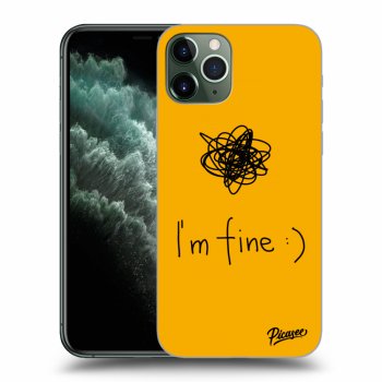 Picasee silikónový prehľadný obal pre Apple iPhone 11 Pro - I am fine