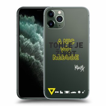 Picasee silikónový prehľadný obal pre Apple iPhone 11 Pro - Kazma - TOHLE JE ŽIVOT A NIC VÍC NEBUDE