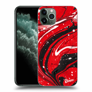 Picasee silikónový prehľadný obal pre Apple iPhone 11 Pro - Red black