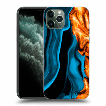 Picasee silikónový prehľadný obal pre Apple iPhone 11 Pro - Gold blue