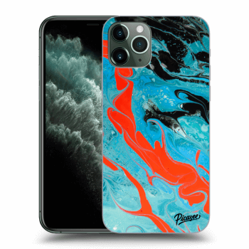 Picasee silikónový prehľadný obal pre Apple iPhone 11 Pro - Blue Magma