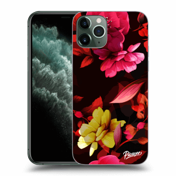 Picasee silikónový prehľadný obal pre Apple iPhone 11 Pro - Dark Peonny
