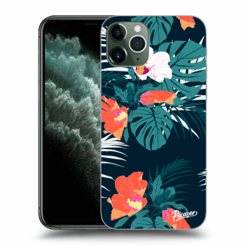 Picasee silikónový prehľadný obal pre Apple iPhone 11 Pro - Monstera Color