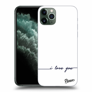 Picasee silikónový prehľadný obal pre Apple iPhone 11 Pro - I love you