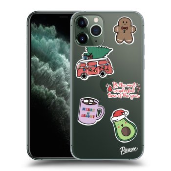Picasee silikónový prehľadný obal pre Apple iPhone 11 Pro - Christmas Stickers