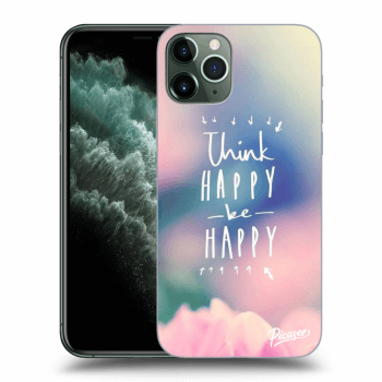 Picasee silikónový prehľadný obal pre Apple iPhone 11 Pro - Think happy be happy
