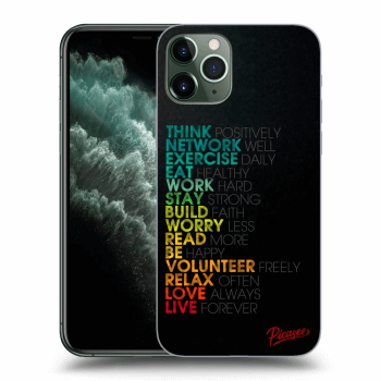 Picasee silikónový prehľadný obal pre Apple iPhone 11 Pro - Motto life