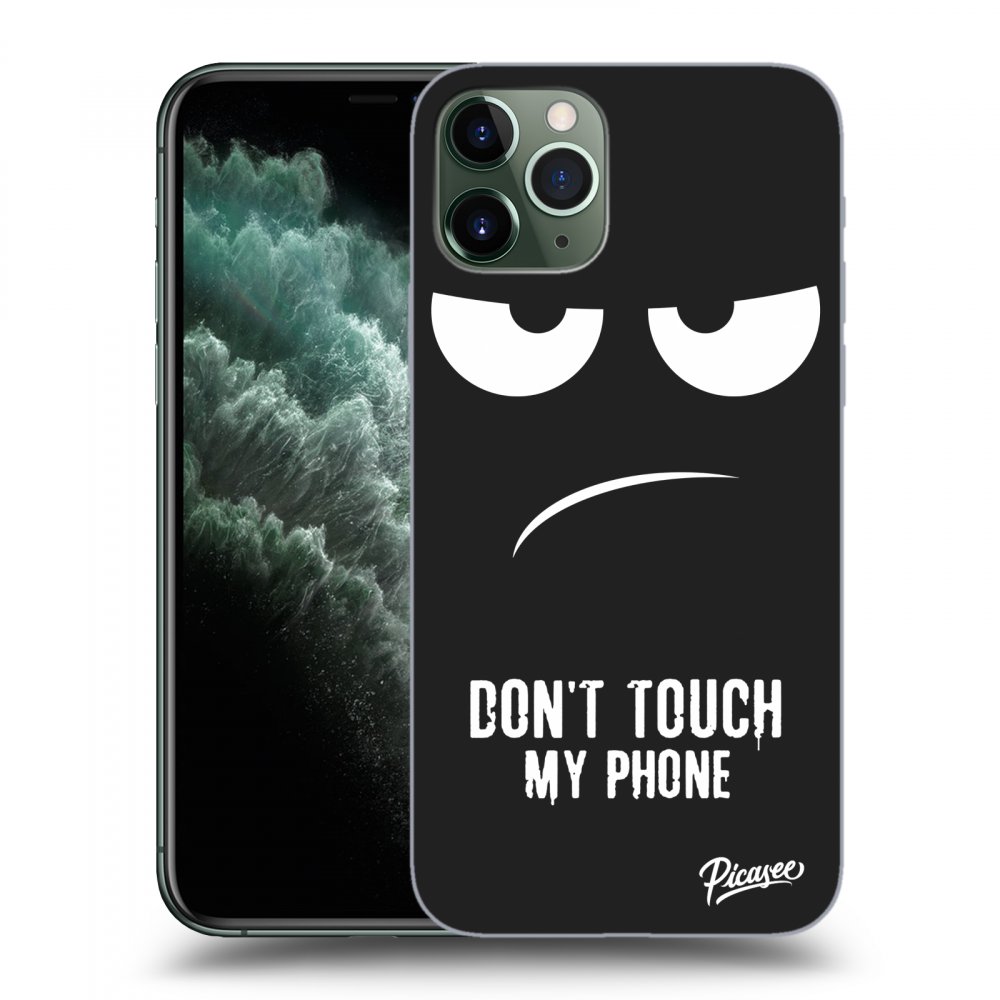 Picasee silikónový čierny obal pre Apple iPhone 11 Pro - Don't Touch My Phone