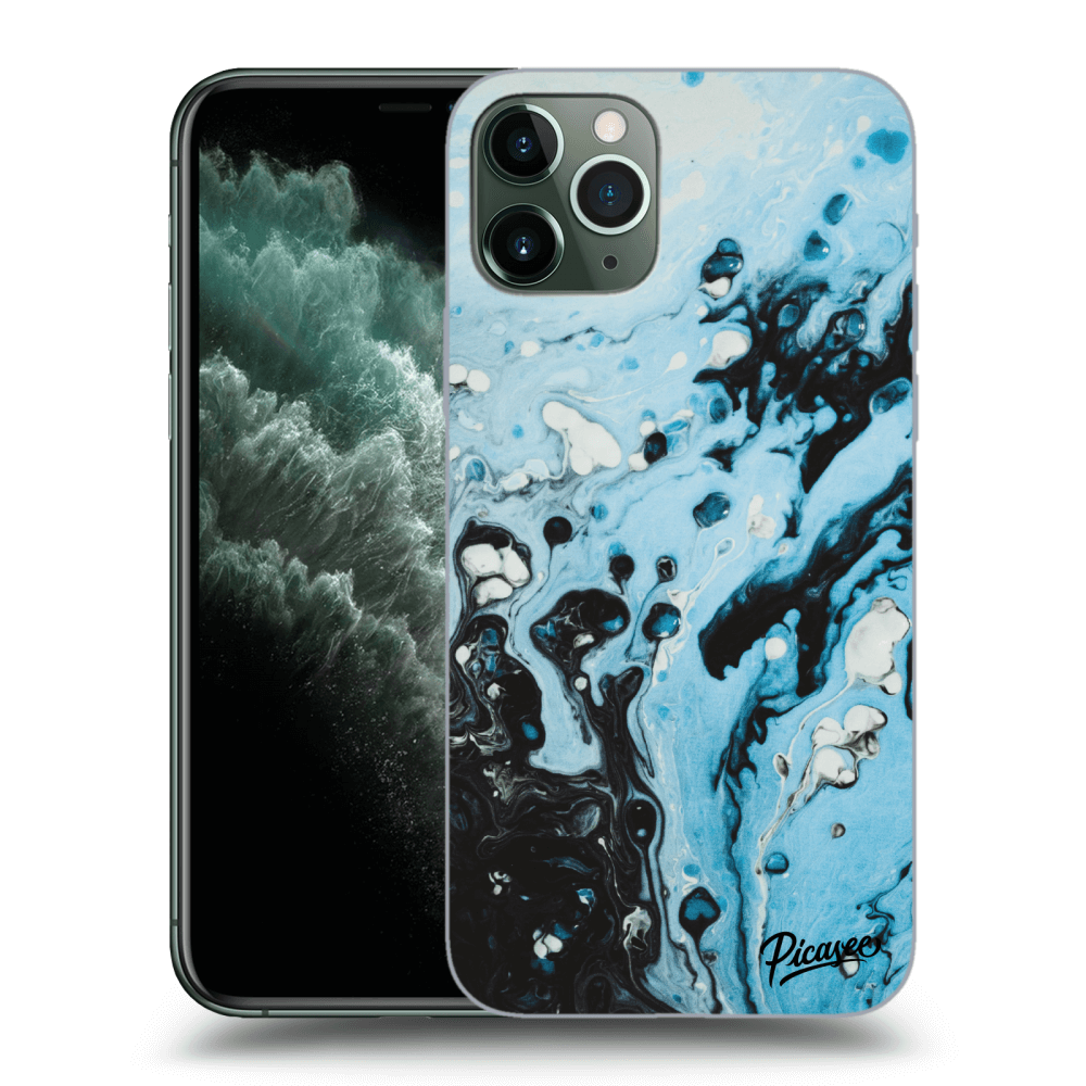 Picasee silikónový čierny obal pre Apple iPhone 11 Pro - Organic blue