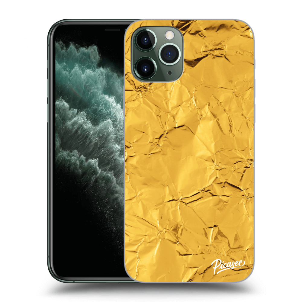 Picasee silikónový čierny obal pre Apple iPhone 11 Pro - Gold