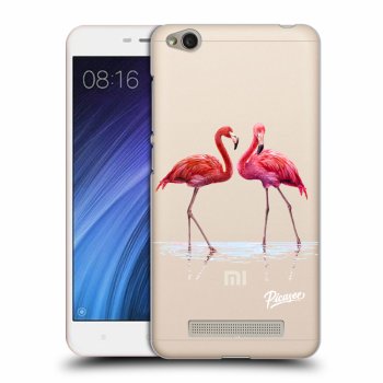 Picasee silikónový prehľadný obal pre Xiaomi Redmi 4A - Flamingos couple