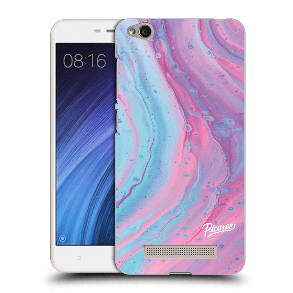 Picasee silikónový prehľadný obal pre Xiaomi Redmi 4A - Pink liquid