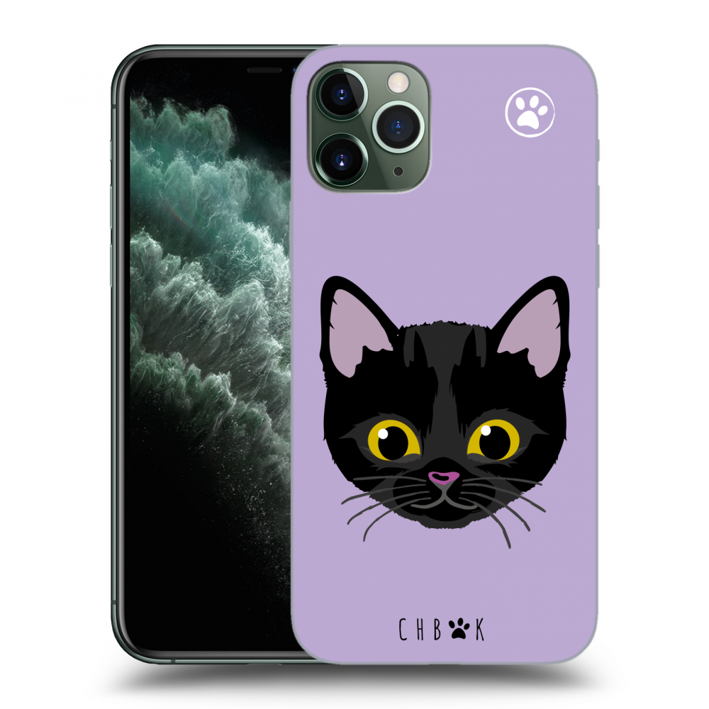 Picasee silikónový čierny obal pre Apple iPhone 11 Pro Max - Chybí mi kočky - Fialová