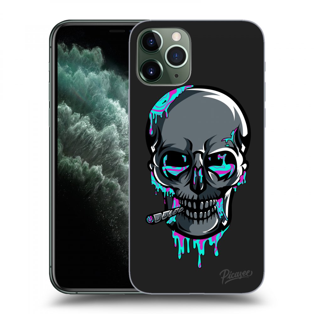 Picasee silikónový čierny obal pre Apple iPhone 11 Pro Max - EARTH - Lebka 3.0