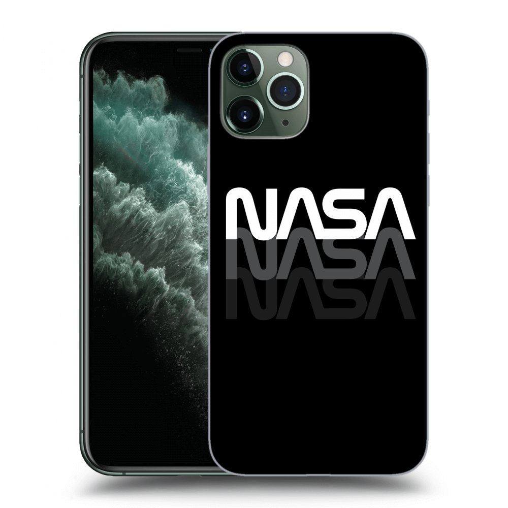 Picasee silikónový čierny obal pre Apple iPhone 11 Pro Max - NASA Triple