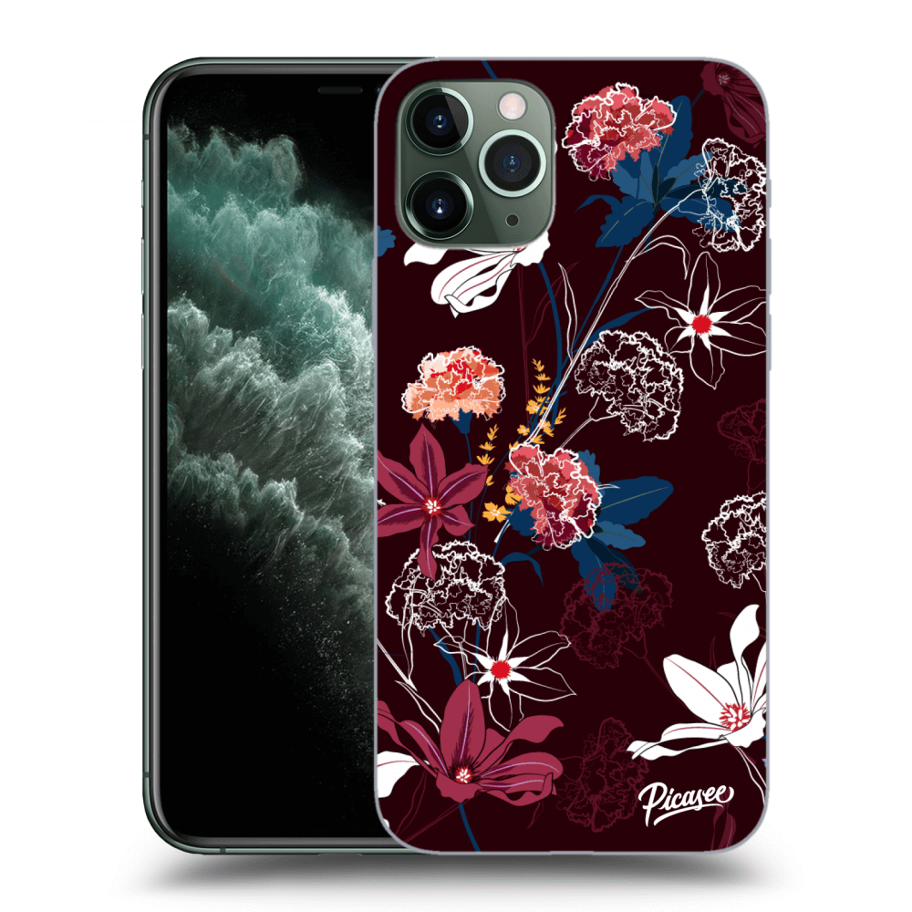 Picasee silikónový čierny obal pre Apple iPhone 11 Pro Max - Dark Meadow