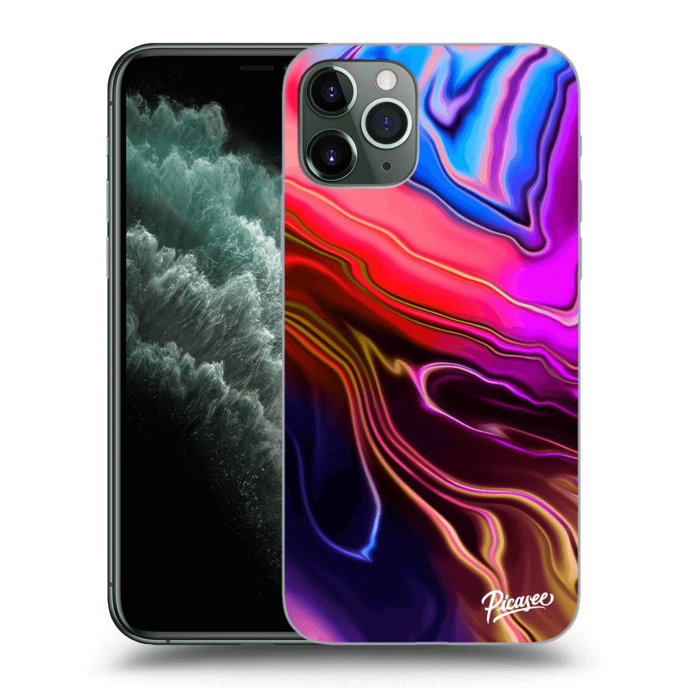 Picasee silikónový čierny obal pre Apple iPhone 11 Pro Max - Electric