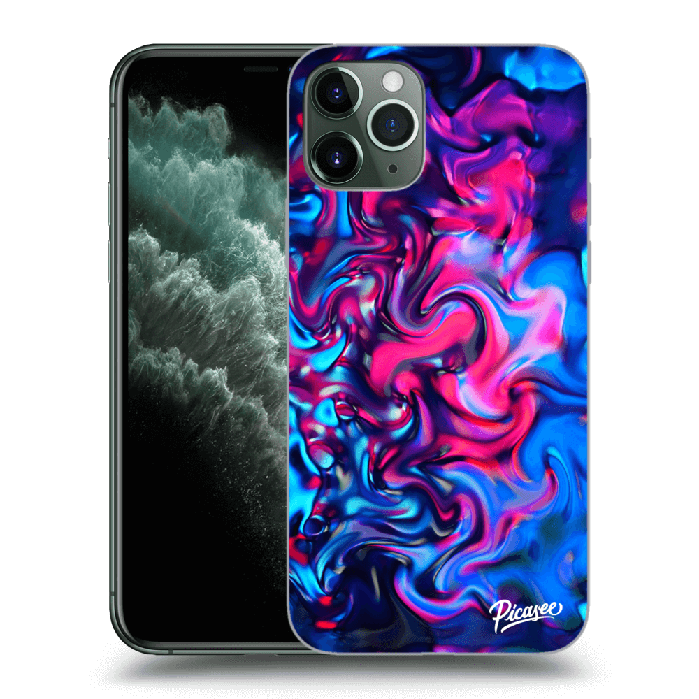 Picasee silikónový čierny obal pre Apple iPhone 11 Pro Max - Redlight