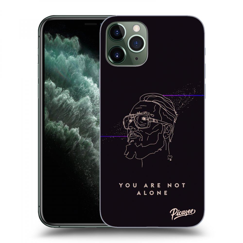Picasee silikónový čierny obal pre Apple iPhone 11 Pro Max - You are not alone