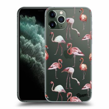 Picasee silikónový prehľadný obal pre Apple iPhone 11 Pro Max - Flamingos