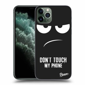 Picasee silikónový čierny obal pre Apple iPhone 11 Pro Max - Don't Touch My Phone