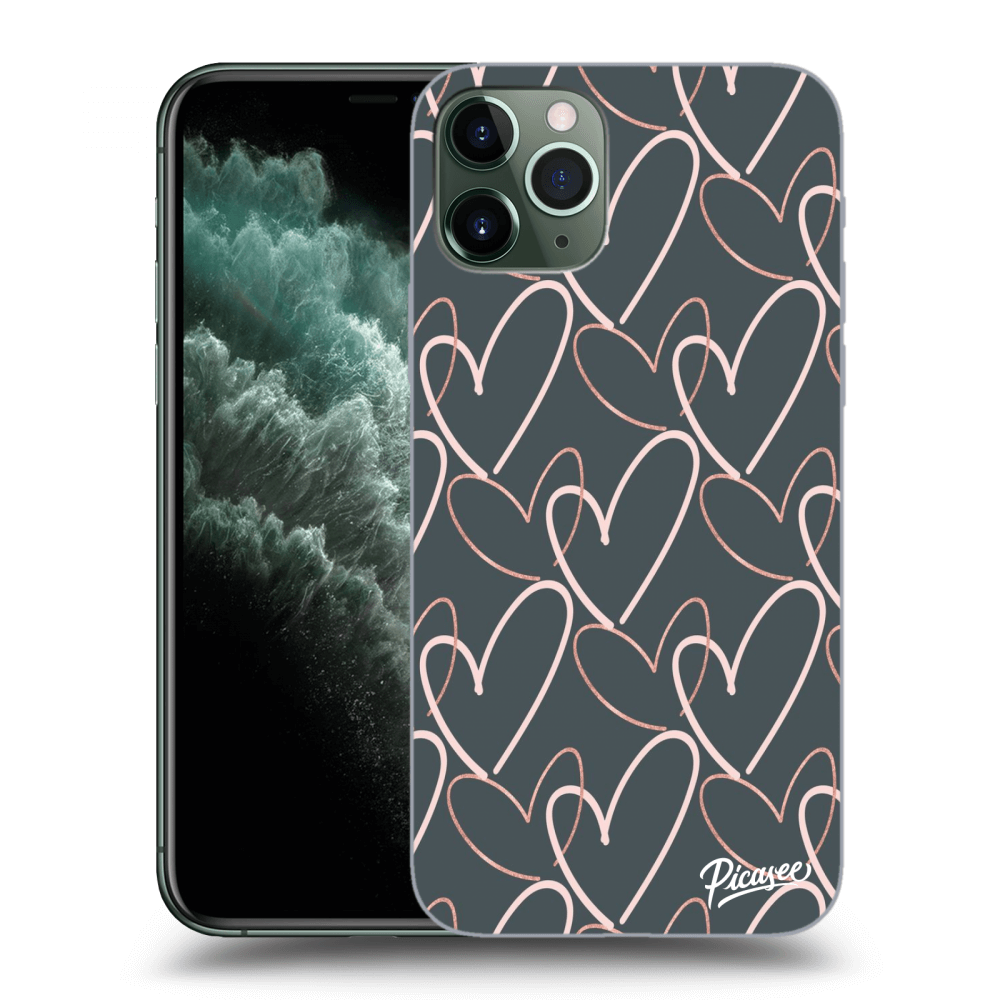 Picasee silikónový čierny obal pre Apple iPhone 11 Pro Max - Lots of love