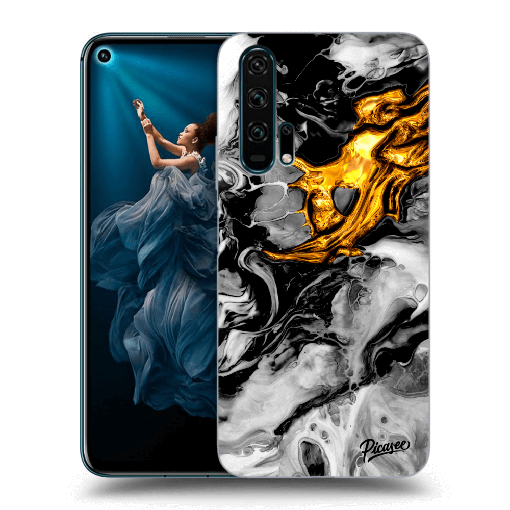 Picasee ULTIMATE CASE pro Honor 20 Pro - Black Gold 2