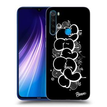 Picasee silikónový čierny obal pre Xiaomi Redmi Note 8 - Throw UP