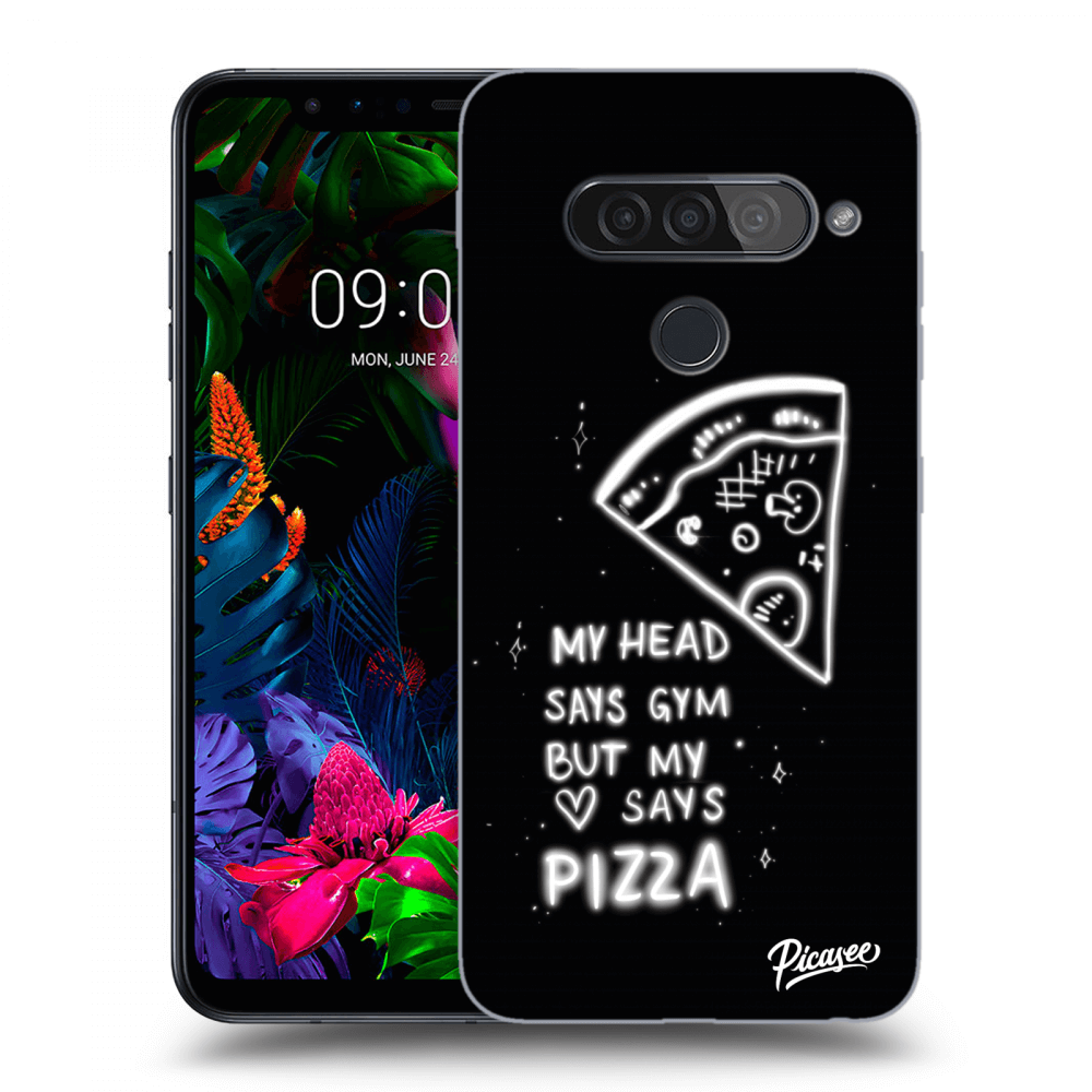 Picasee silikónový prehľadný obal pre LG G8s ThinQ - Pizza