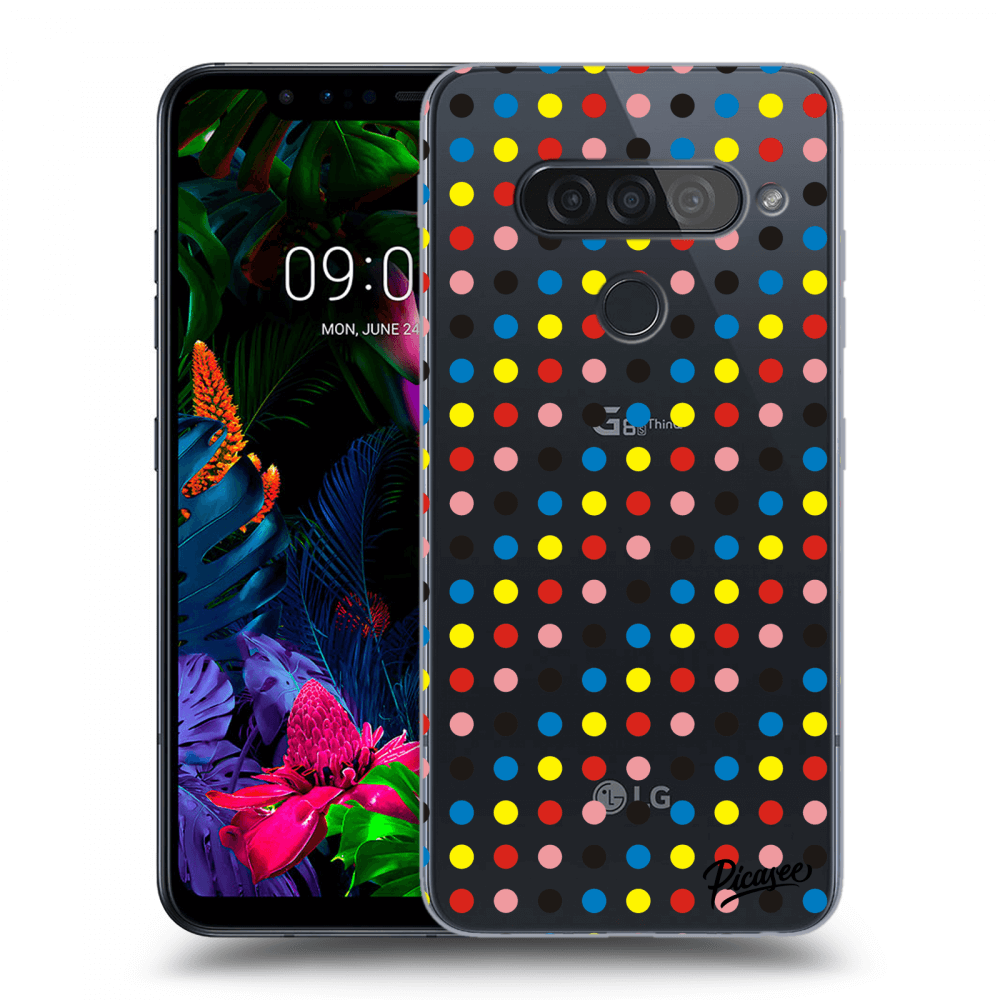 Picasee silikónový prehľadný obal pre LG G8s ThinQ - Colorful dots